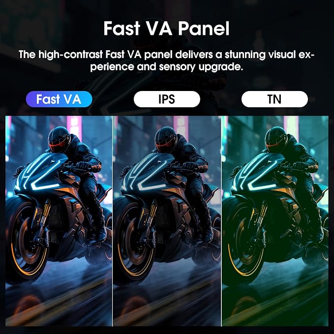 Amzfast 24 Inch Gaming Monitor 200Hz FHD 1080p Computer Monitor, 1ms Adaptive Sync, 3000:1, 129% sRGB, HDR Display, Eye Care, VESA 75x75, Metal Stand, HDMI 2.0 | DP 1.4, AMZG24X1