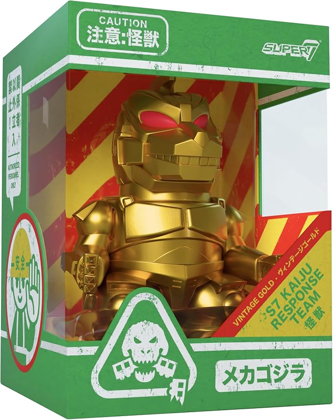 Super7 Fun! Fun! Toho Mechagodzilla (Vintage Toy Gold) Vinyl Figure - 5" Toho Godzilla Action Figure - Classic Movie Collectibles and Retro Toys