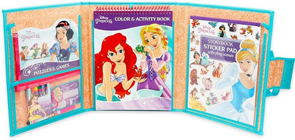 Disney Princess Ultimate Activity Set - Arts and Crafts Portfolio with Coloring Books, Stickers, Games, Puzzles, Drawing and More | Disney Princess Activities for Girls, Kids