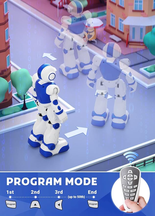 Robot Toys for Kids,Programmable Remote Control Smart Walking Dancing Robot Toy with Gesture & Sensing for Age 4 5 6 7 8 9 10 Year Old Boys for Birthday Present | Programmable RC Smart Walking Dancing Robot Toy for Age 4 5 6 7 8 9 10 Year Old Boys for ...