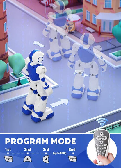Robot Toys for Kids,Programmable Remote Control Smart Walking Dancing Robot Toy with Gesture & Sensing for Age 4 5 6 7 8 9 10 Year Old Boys for Birthday Present | Programmable RC Smart Walking Dancing Robot Toy for Age 4 5 6 7 8 9 10 Year Old Boys for ...