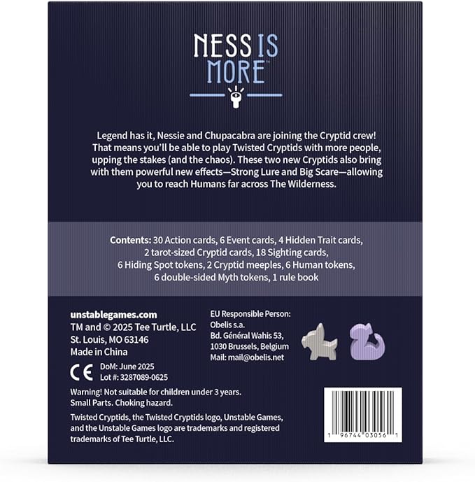 Unstable Games Twisted Cryptids Ness is More Expansion Pack - Strategy Game from The Creators of Unstable Unicorns - Great for Family Game Night