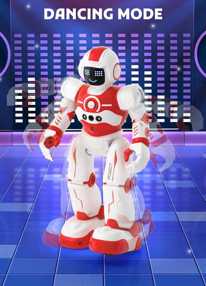 Robot Toys for Kids,Programmable Remote Control Smart Walking Dancing Robot Toy with Gesture & Sensing for Age 4 5 6 7 8 9 10 Year Old Boys Girls for Birthday Present,Red