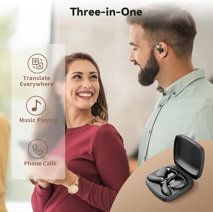 Instant Voice Translator Ear Buds, 3-in-1 Traductor de Voz with Real-Time Translation for 138 Languages, Bluetooth Translation Earbuds, 8 Offline Language Packs,Ideal Accessories for Travel, Business