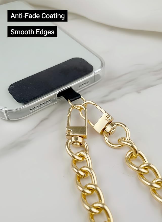 Metal Phone Wrist Lanyard Lightweight Aluminum Cellphone Strap Wristlet Classic Metal Phone Chain for Women and Men