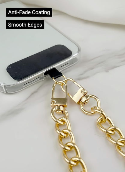 Metal Phone Wrist Lanyard Lightweight Aluminum Cellphone Strap Wristlet Classic Metal Phone Chain for Women and Men