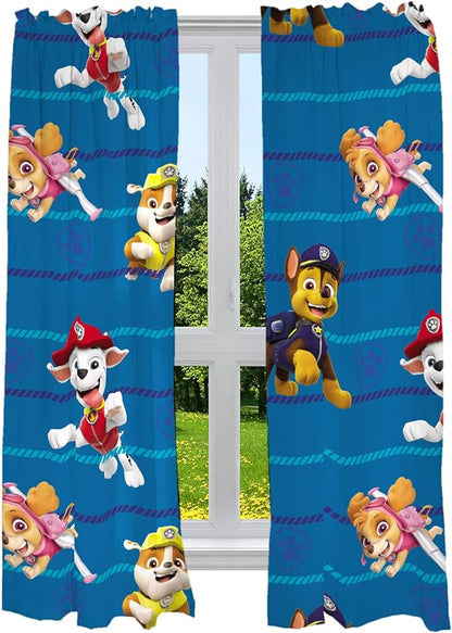 Franco Paw Patrol Kids Room Decor Bundle with Area Rug (69 in x 52 in) and Window Curtains (82 in x 63 in)