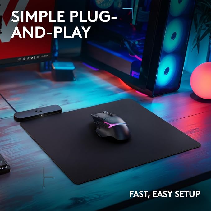 Logitech G502 X Plus Lightspeed Wireless Gaming Mouse + Powerplay 2 Wireless Charging Mouse Pad Bundle - Black