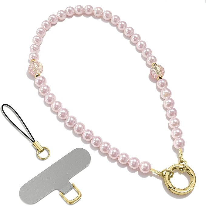 SURPHY Phone Charm, Handmade Beaded Phone Wrist Strap with Tether Tab | Phone Charm Strap, Phone Chain with Premium Metal Buckle, Wrist Strap Fits Cellphone Cases, Wallets, Bags, Keys