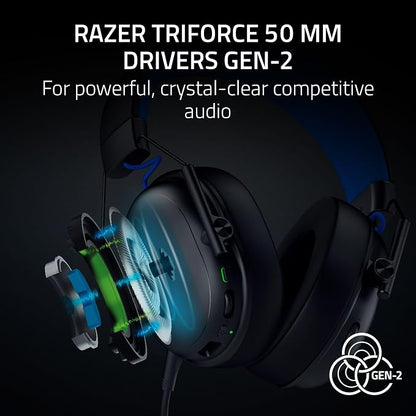 Razer BlackShark V3 X HyperSpeed Wireless PS5 Gaming Headset, Black | 50mm Drivers, Cardioid Mic, 2.4 GHz, Bluetooth, Works with PC, Mac, Nintendo Switch, Smartphone, 70 Hr Battery
