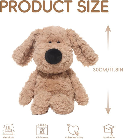 Cartoon Style Dog Stuffed Animals Soft and Premium Puppy Plush Toy Gift for Babies, Kids, Adults, Great for Christmas, Easter, Birthdays & as a Friendly Companion for Real Pets,11.8''