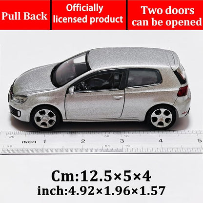 Volkswagen Golf GTI Toy Car 1/36 Model Car Toys Car Metal Collect Car with Pull Back for Boys Children Age 3 + Year Old Festival Gift(Silver)