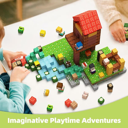 GobiDex 100PCS Magnetic Blocks Animal Toys, Build MagWonder with Building Construction Playset, STEM Pretend Play Gifts for Kids
