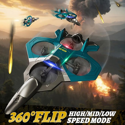 4DRC Foam RC Plane for Adults Kids, Remote Control Airplane Toys for Boys Kids Adults Beginners, RC Planes Fighter Jet Helicopter Drones for Kids Adults, 360° Flip Easy to Fly