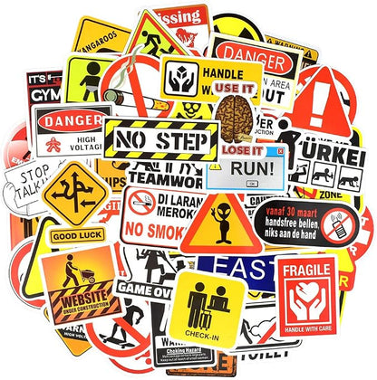 QTL Warning Stickers for Adults, Funny Party Supplies, Waterproof Vinyl Stickers for Water Bottles, Laptop, 100Pcs