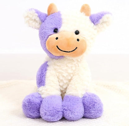 9" Cow Stuffed Animals Plush Doll Kids Boys Girls Animal (9” Purple Cow)