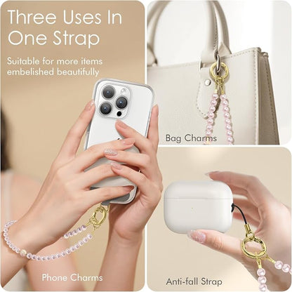 SURPHY Phone Charm, Handmade Beaded Phone Wrist Strap with Tether Tab | Phone Charm Strap, Phone Chain with Premium Metal Buckle, Wrist Strap Fits Cellphone Cases, Wallets, Bags, Keys