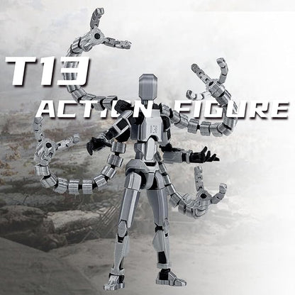 T13 Already Assembled Action Figure Accessories,T13 Multi-Jointed Movable,for Collectors Desktop Decorations t-13 Movability 3D Printed Toys