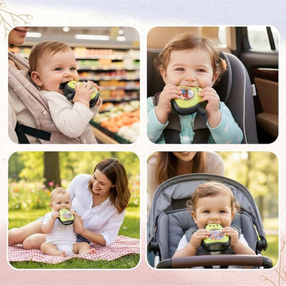 Baby Rattle Teething Toys Silicone Avocado Teething Mitten Sensory Toys for Grasping Chewing Sucking Hearing Needs-Baby Teether for Teething Relief-BPA Free Infant Toys Baby Shower Gifts (Black)