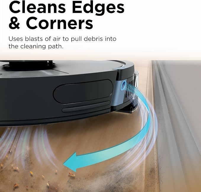 SharkMatrix Plus 2-in-1 Robot Vacuum & Mop, Black/Brass, AV2610WA | Sonic Mopping, Matrix Clean, CleanEdge, HEPA 60-Day Self-Empty Base, 360° LiDAR Mapping, Self-Cleaning Brushroll, Wi-Fi