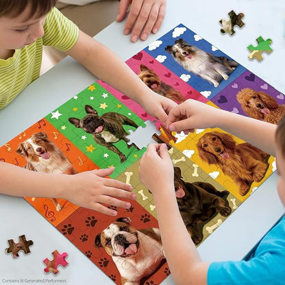 100 Pieces Puzzles for Kids Ages 4-8, Puppy Educational Kids 100 Piece Puzzle, Children Jigsaw Puzzles Kids Puzzles, Educational Learning Puzzle Toys for Girls and Boys