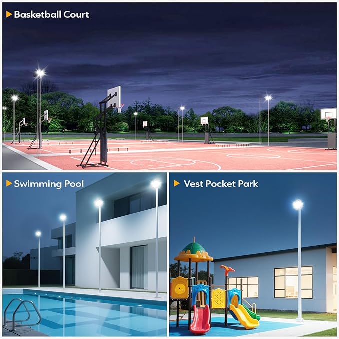 1 Pack LED Flood Lights Outdoor, 100W 10000LM Super Bright Floodlight Outside Work Light with 5.9FT Plug, IP65 Waterproof 6000K Outdoor LED Flood Light for Garage, Yard, Lawn, Garden