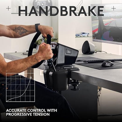 Logitech G RS Sim Racing Shifter & Handbrake (With Mode Switching) | Easy mode switching, height-adjustable handle, for RS & PRO Series, compatible with PlayStation, Xbox, & PC sim racing units