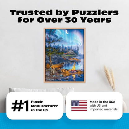 Buffalo Games – Darrell Bush - Magical Moonlight - 1000 Piece Jigsaw Puzzle Colorful Puzzle for Adults – Precision-Cut Pieces, Beautiful Artwork, and Hours of Relaxing Fun
