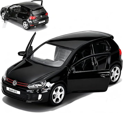Model Car Volkswagen Golf GTI Toy Car 1/36 Metal Collect Car with Pull Back Toy Cars for Boys Children Gift(Black)