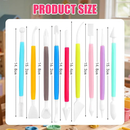 Basic Polymer Clay Tools, Clay Sculpting Tools Acrylic Roller Pin, Clear Rectangle Sheet Press Board, Double-Ended Pottery Carving Set for Beginner (26)