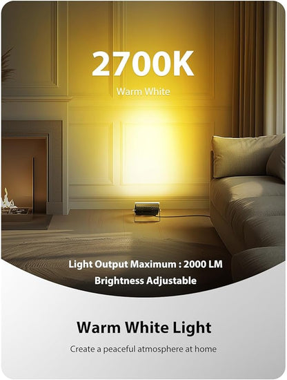 Onforu LED Flood Light Outdoor 250W Equivalent, 25W Color Changing RGBW Floodlight with Remote, 2700K Warm White IP66 Stage Lighting Indoor Uplights for Events, Uplighting for Party 4 Pack