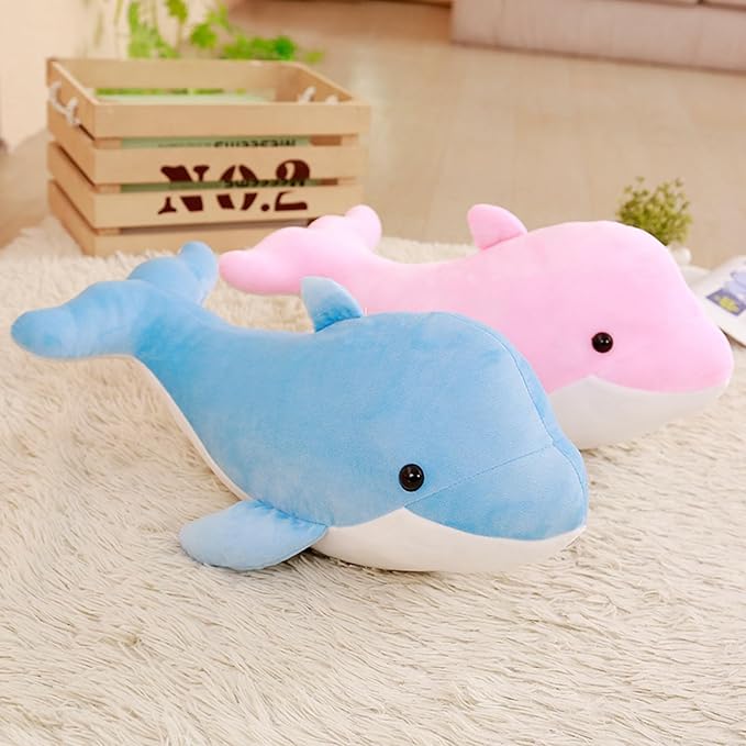 Dolphin Stuffed Animals Plush Pillows Soft Sea Animal Plush Dolls Stuffed Animal Plushies (PINK-10.5Inch)