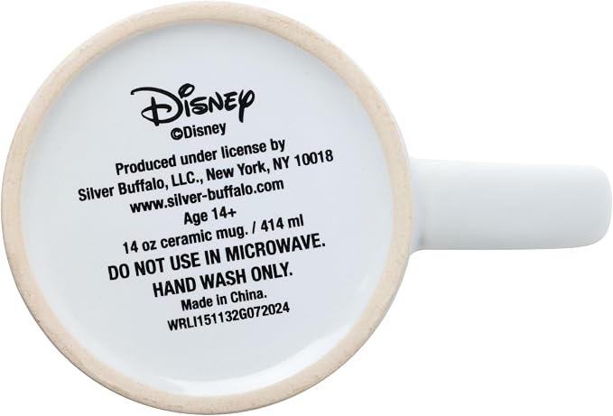 Silver Buffalo Disney Lilo and Stitch Santa Glitter, Ceramic Mug, 14oz | Dressed as, Christmas, Holiday Joy, 0.4 Liters