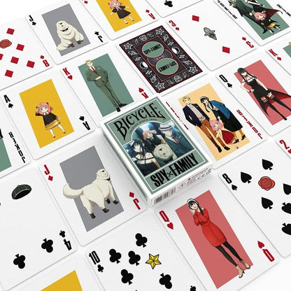 Bicycle Spy Family Collectible Standard 52 Deck of Cards, Poker Size, Anime Cartoon Gifts, Family & Kids Card Game Night