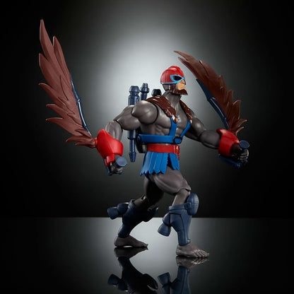Masters of the Universe Origins Action Figure 200X Cartoon Collection Stratos, 5.5 Inch 1980s Motu TV Hero, Detailed Design & Arm Wing Attachments