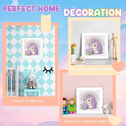 Diamond Art Kits with Wooden Frame - Arts and Crafts - Dimond Art Painting by Numbers - GEM Art for Beginners Adult Home Wall Decor