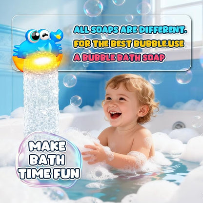Bath Toys for Kids Ages 1-3,Light Up Baby Bath Toys Crab Bubble Maker with Colourful Light Toddler Bathtub Birthday Gifts Easter Stocking Stuffers for Boys Girls Aged 1-3 2-4 3-5