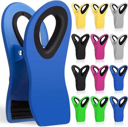 JETMORE 12 Pack Chip Clips Bag Clips Food Clip for Food Storage, Snack | Strong plastic jaws preserve freshness, magnetic chip clips hold snacks, and kitchen clips organize opened bags