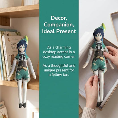 Venti Anime Figure Keychain for Adult Fans, Genshin Impact Collectible Bag Hanging Keyring