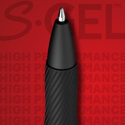 Sharpie S-Gel Gel Pens, Black Barrel, Medium Point (0.7mm), Black Gel Ink, 12 Count - Home, Office, School, Journaling, Writing, Note-Taking, Teacher Supplies