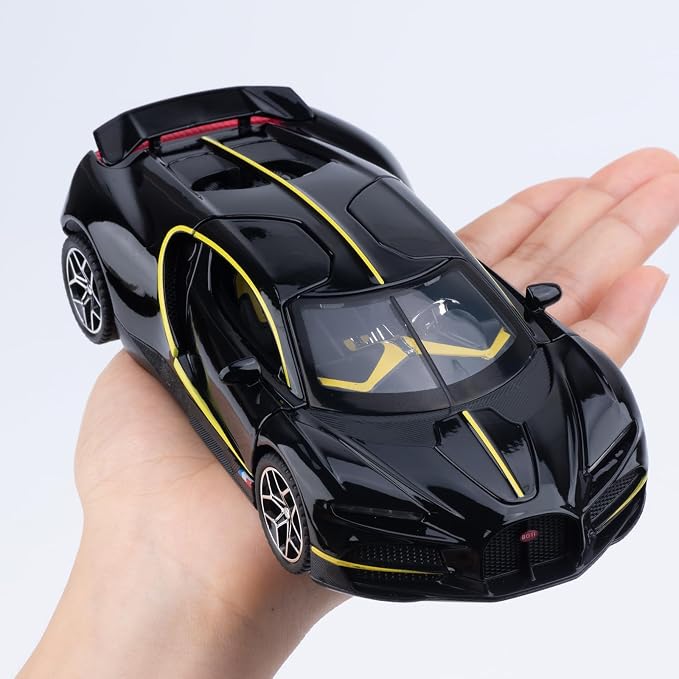 Car Toys for Boys 1 32 Diecast Cars Collectibles Car Model Kit,Metal Toy Car for Boys and Girls,Pull Back Cars with Lights and Sounds,Cars for Kids Ages 3-5（Black）