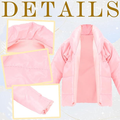 9 Pcs Doll Winter Clothes and Accessories for 11.5 Inch Girl Doll Include Jacket, Hooded Sweatshirt, Dress, Coat with 4 Pairs of Shoes for Girl Dolls Clothing Set