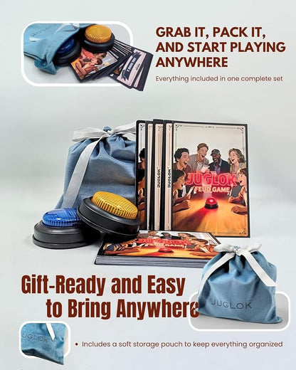 Family Feud Style Buzzer Game for Family Reunion and Game Night, Survey Question Cards, Final Round Comeback, Fun for All Ages, Prevent Awkward Silence at Parties (Reunion Special Edition)