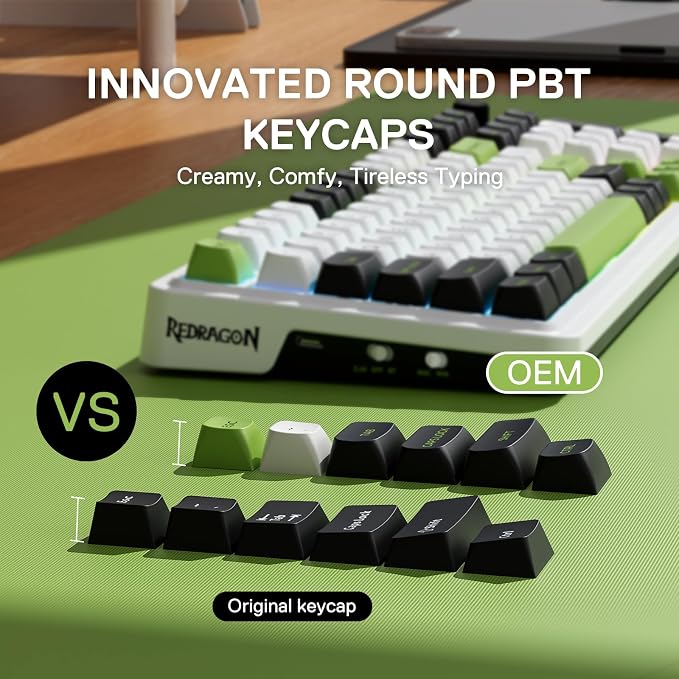 Redragon K686 PRO Wireless RGB Gasket Gaming Mechanical Keyboard, Easy Knob | Multi-Function Control Wheel, 0-Delay Tri-Mode, Cushioned 5-Layer Noise Dampening for Creamy Thocky Sound, Practical 98 Keys