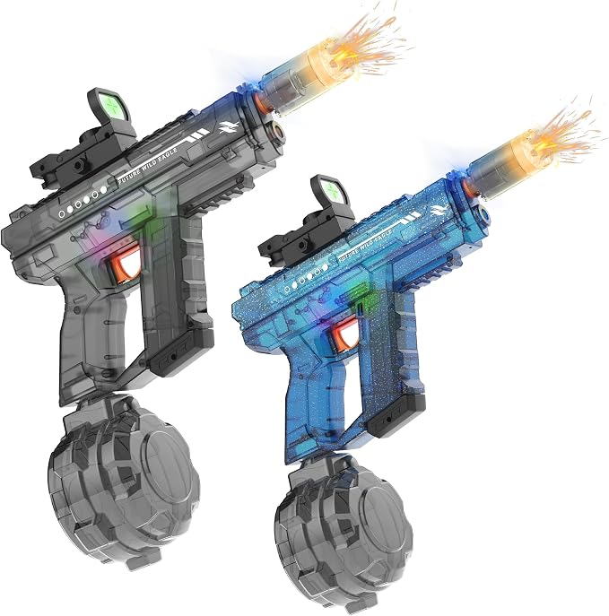 Electric Water Guns for Adults & Kids,Realistic Automatic Water Gun with 26-32 FT Long Range,800ml Large Water Tank,Splash-Resistant Design,Summer Outdoor Pool Beach Toy for Backyard Games(2 Pack)