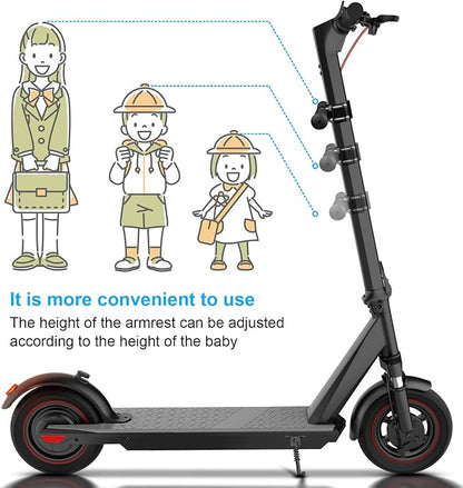 Ainiv Electric Scooter Handlebar for Kids, Child Safe Handrail, Adjustable Children's Handle Grip, Aluminum Alloy Armrest Handle Bar for Xiaomi Mijia M365 Electric Scooter Skateboard Accessory Parts