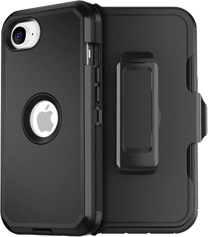 AICase for iPhone 17e/iPhone 16e Case with Belt Clip Holster,Heavy Duty Drop Protection Full Body Rugged Shockproof/Drop Proof/Dust Proof Military Protective Tough Durable Cover for iPhone 17E/16E