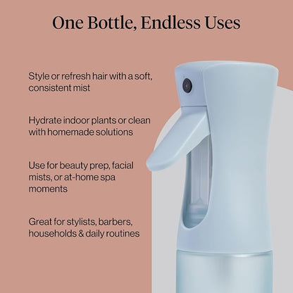 Kitsch Continuous Spray Bottle for Hair – Haze Blue, 150ml | Fine Mister Spray Bottle & Water Spray Bottle – Recycled Hair Spray Bottle – Spray Bottles for Cleaning, Styling, & More
