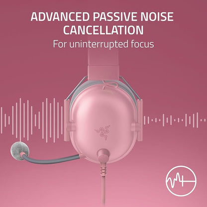 Razer BlackShark V2 X Wired Xbox Gaming Headset, Pink | 50mm Drivers, Cardioid Mic, Lightweight, Comfortable Noise Isolating Earcups, For Xbox Series X, Series S, PS5, PC, Switch
