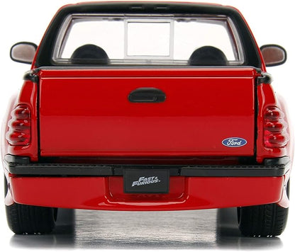 Jada Toys Fast & Furious 1:24 Brian's Ford F-150 SVT Lightning Die-cast Car, toys for kids and adults, Red (99574)
